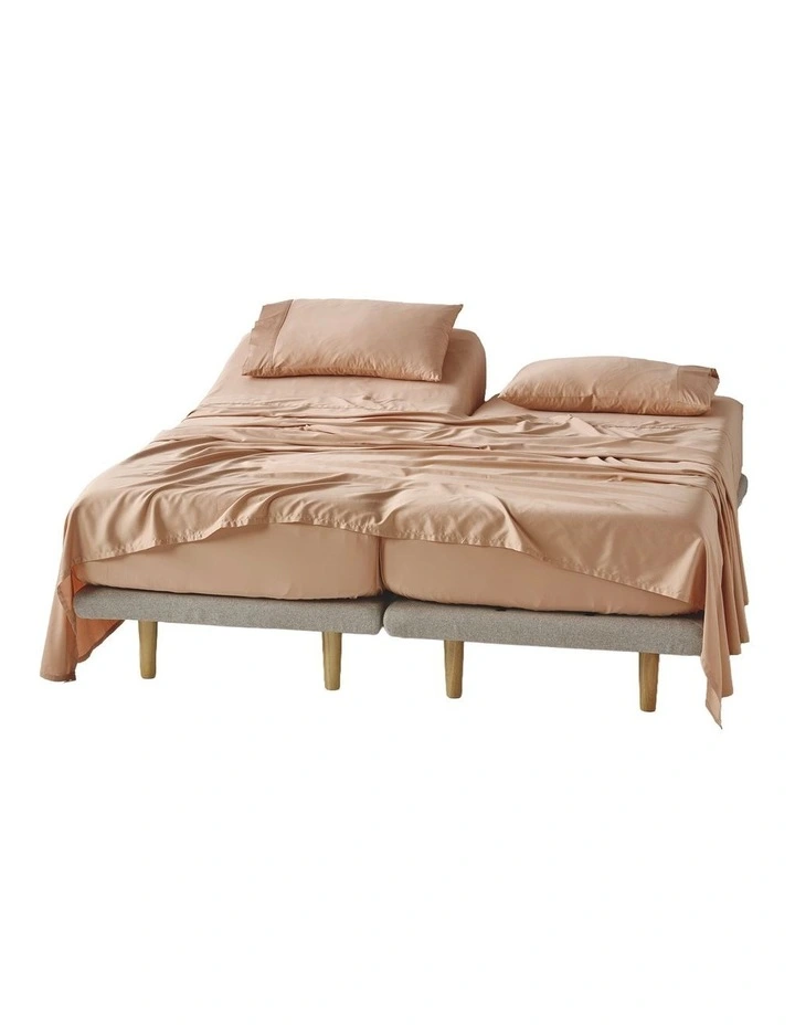 Nara Bamboo Cotton 400TC Sheet Set in Clay image 4