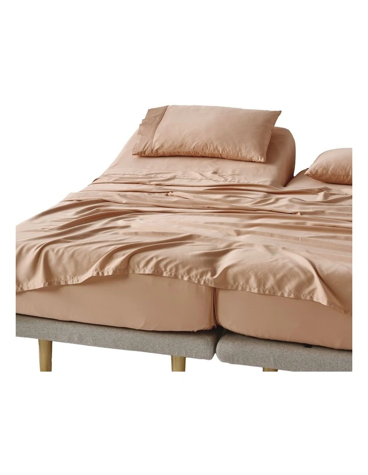 Nara Bamboo Cotton 400TC Sheet Set in Clay image 5