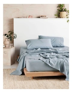 Vienna 300T Cotton Percale Sheeting Blue