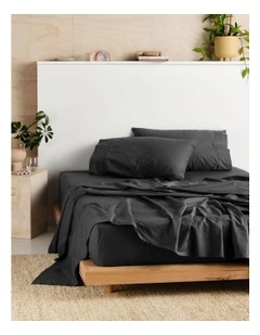 Vienna Cotton Percale Sheeting 300TC in Charcoal