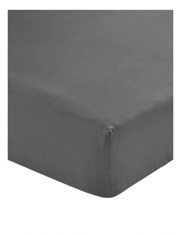 300TC Cotton Percale 40cm Depth Sheeting In Charcoal image 6