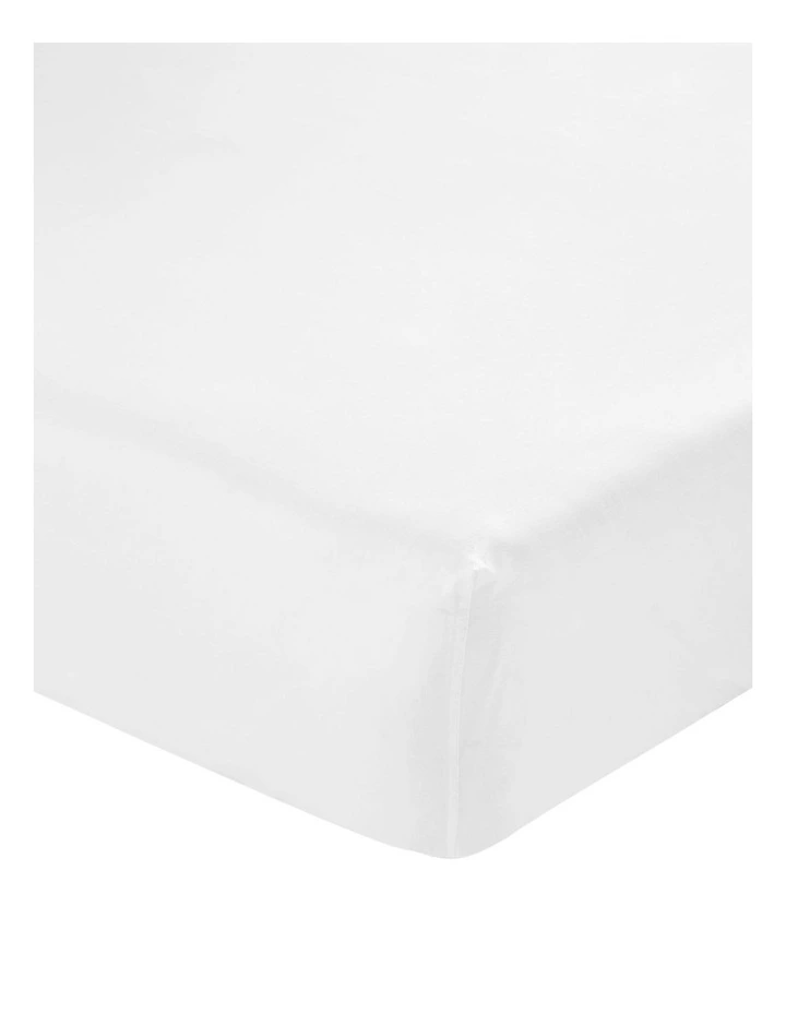300TC Cotton Percale 40cm Depth Sheeting In White image 6