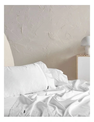 Augusta 500TC Cotton Sateen Sheet Set In White