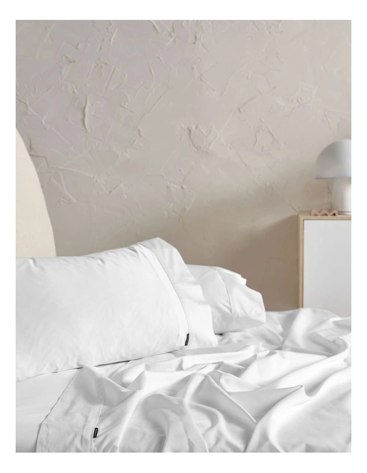 Augusta 500TC Cotton Sateen Sheet Set In White image 2