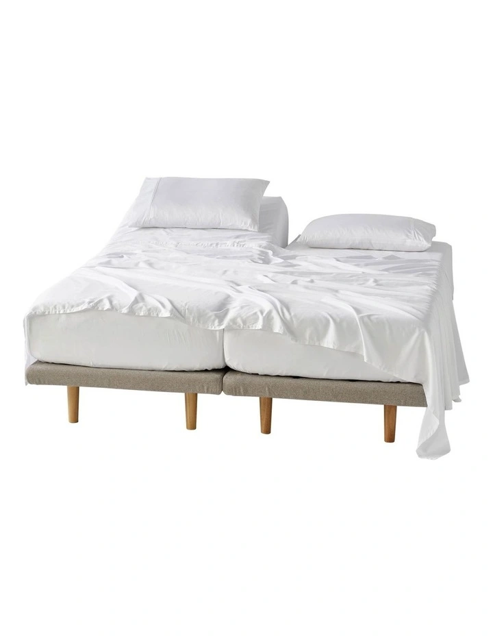 Augusta 500TC Cotton Sateen Sheet Set In White image 4