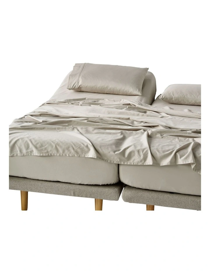 Augusta 500TC Cotton Sateen Sheet Set In Taupe image 5