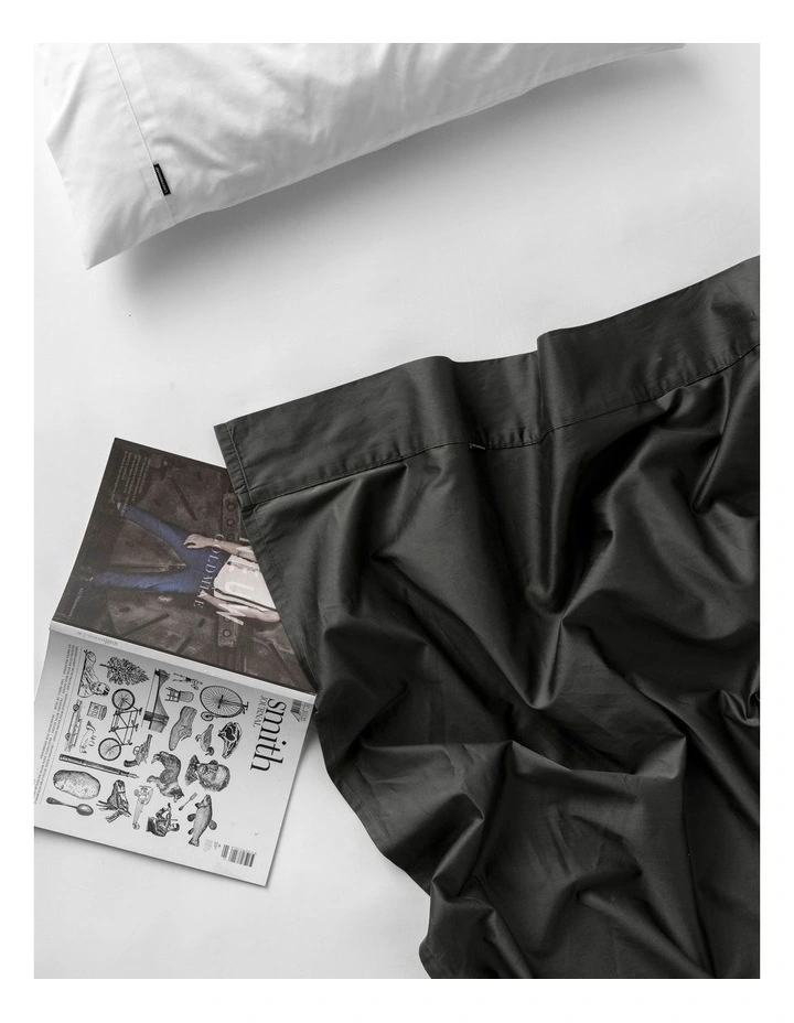 Augusta 500TC Cotton Sateen Flat Sheets in Magnet image 2