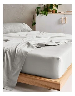Augusta 500TC Cotton Sateen Flat Sheets in Grey
