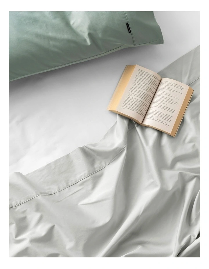 Augusta 500TC Cotton Sateen Standard Pillowcase In Green Gum image 3