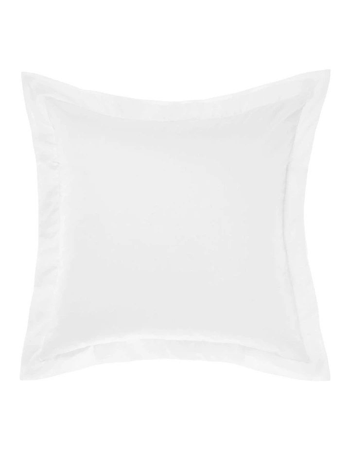 Augusta 500TC Cotton Sateen European Pillowcase in White image 1