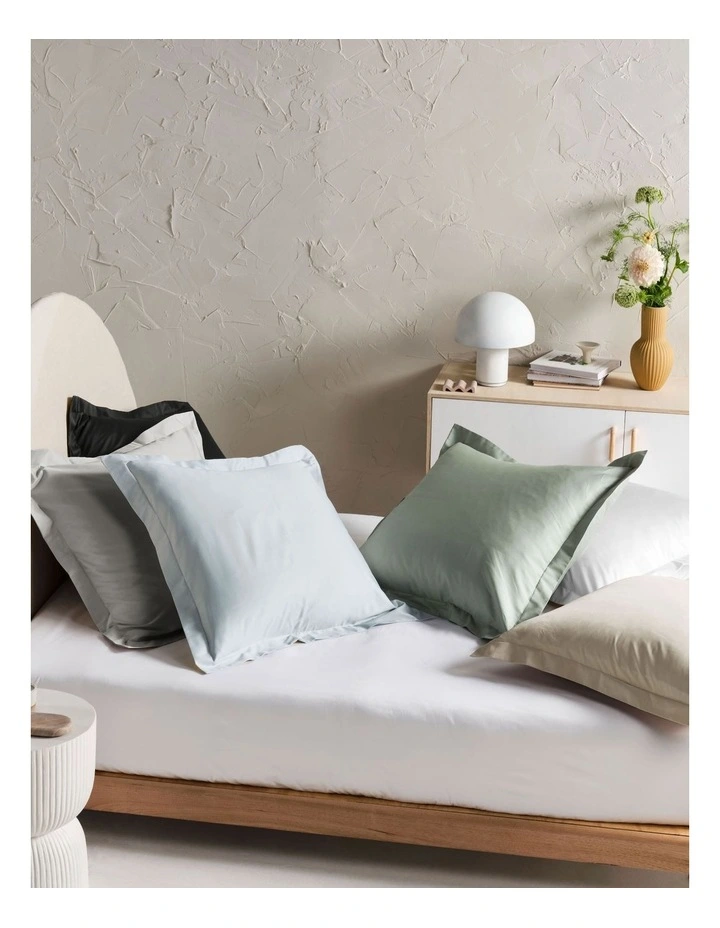 Augusta 500TC Cotton Sateen European Pillowcase in Magnet image 2