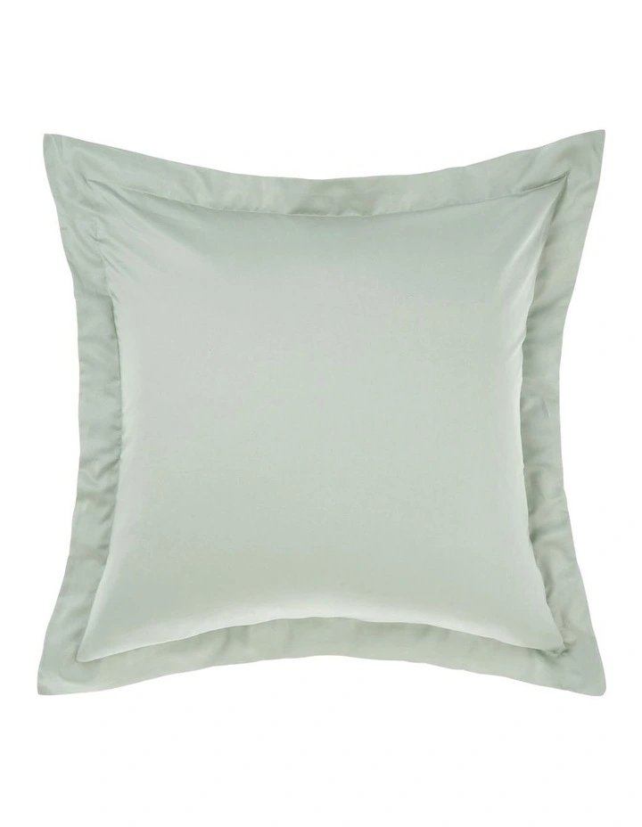 Augusta 500TC Cotton Sateen European Pillowcase in Green Gum image 1