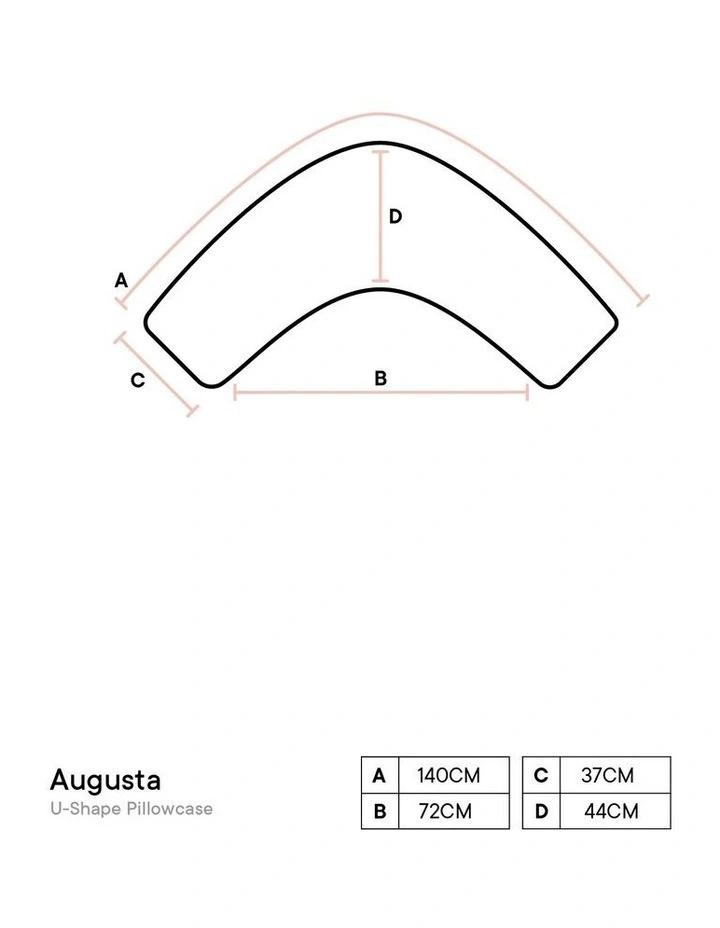 Augusta 500TC Cotton Sateen U Shaped Pillowcase In White image 2