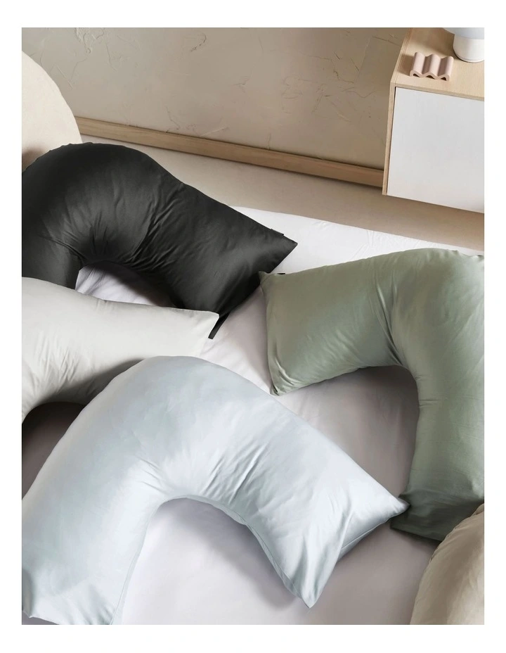 Augusta 500TC Cotton Sateen U Shaped Pillowcase In Pale Blue image 2