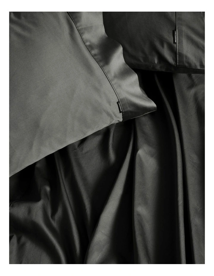 Augusta 500TC Cotton Sateen King Pillowcase In Magnet image 2