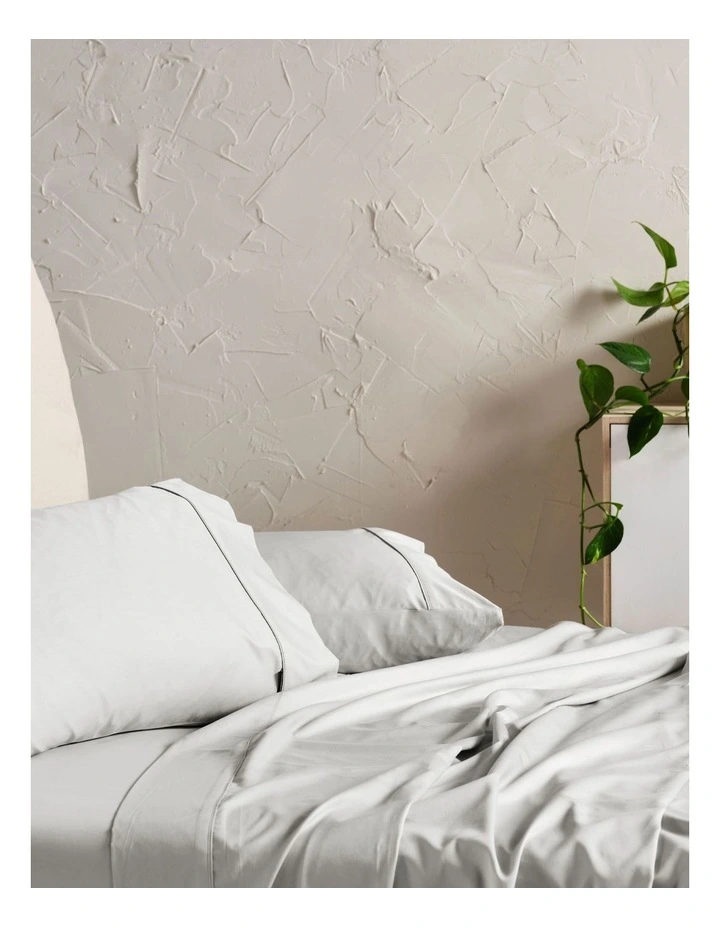 Augusta 500TC Cotton Sateen King Pillowcase In Grey image 2