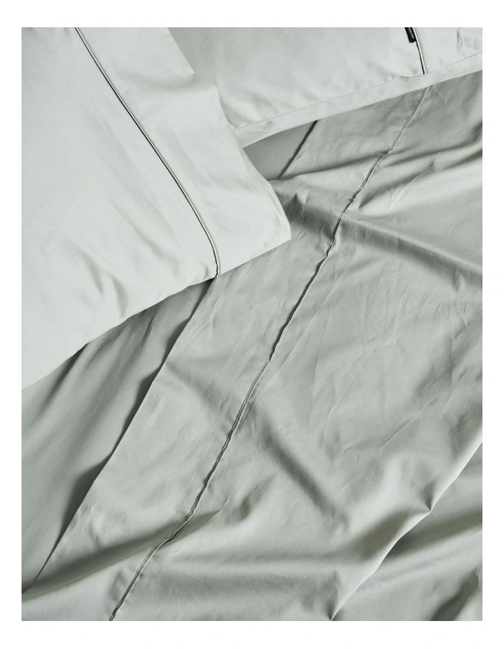 Augusta 500TC Cotton Sateen King Pillowcase In Green Gum image 2