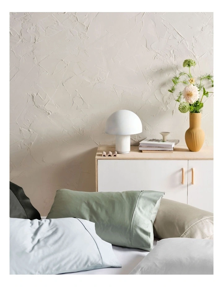 Augusta 500TC Cotton Sateen King Pillowcase In Green Gum image 3