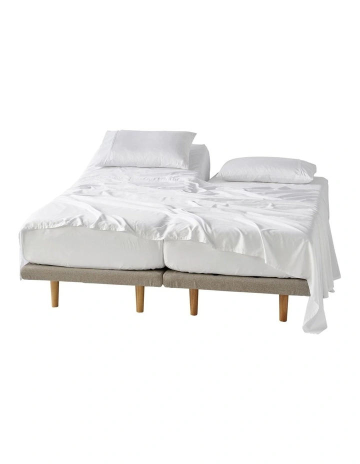 Augusta 500TC Cotton Sateen Fitted Sheet In White image 3