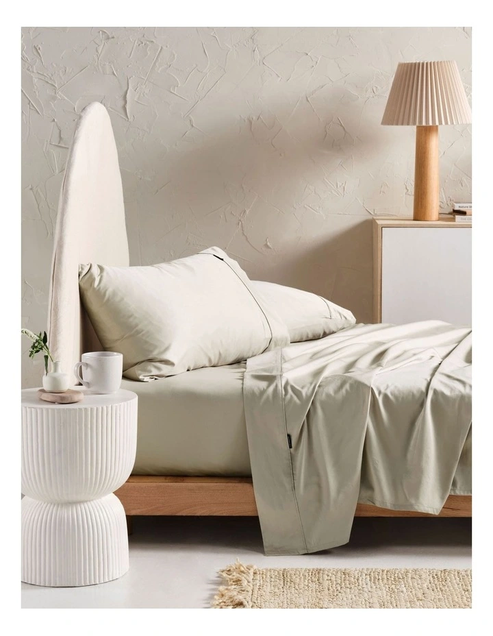 Augusta 500TC Cotton Sateen Fitted Sheets In Taupe image 3