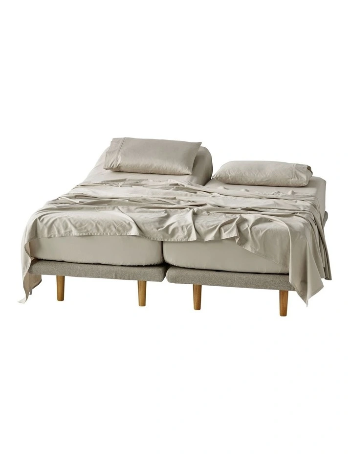 Augusta 500TC Cotton Sateen Fitted Sheets In Taupe image 4
