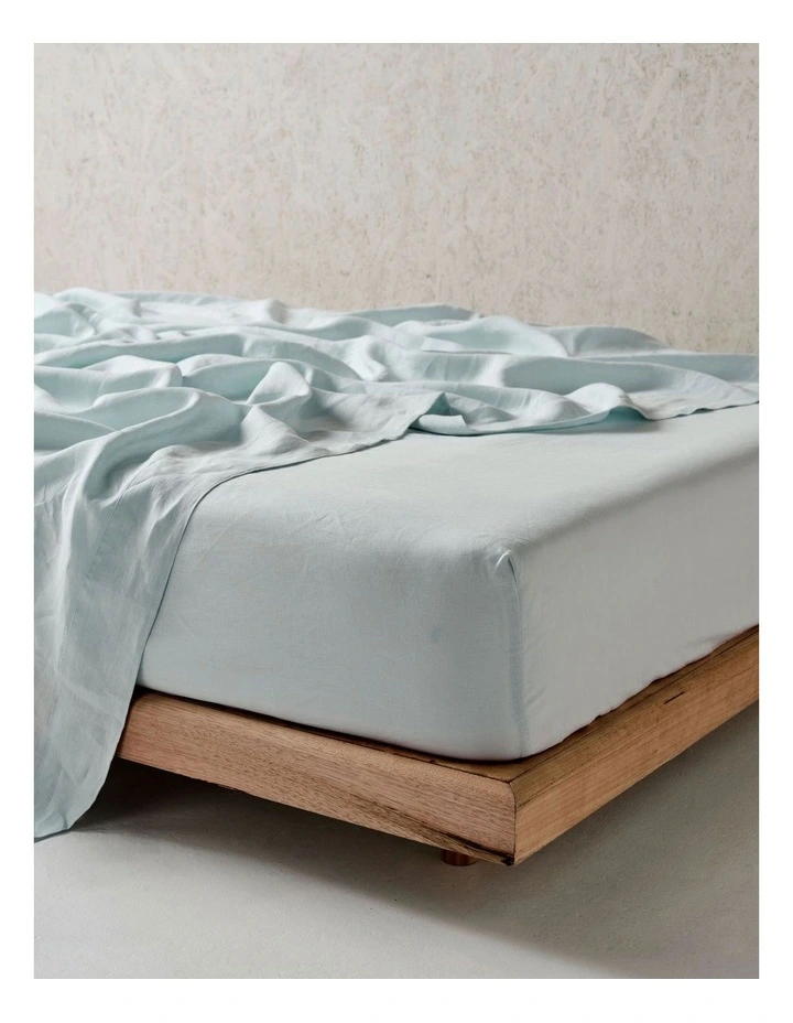 Nimes Fitted Sheet in Sky image 2