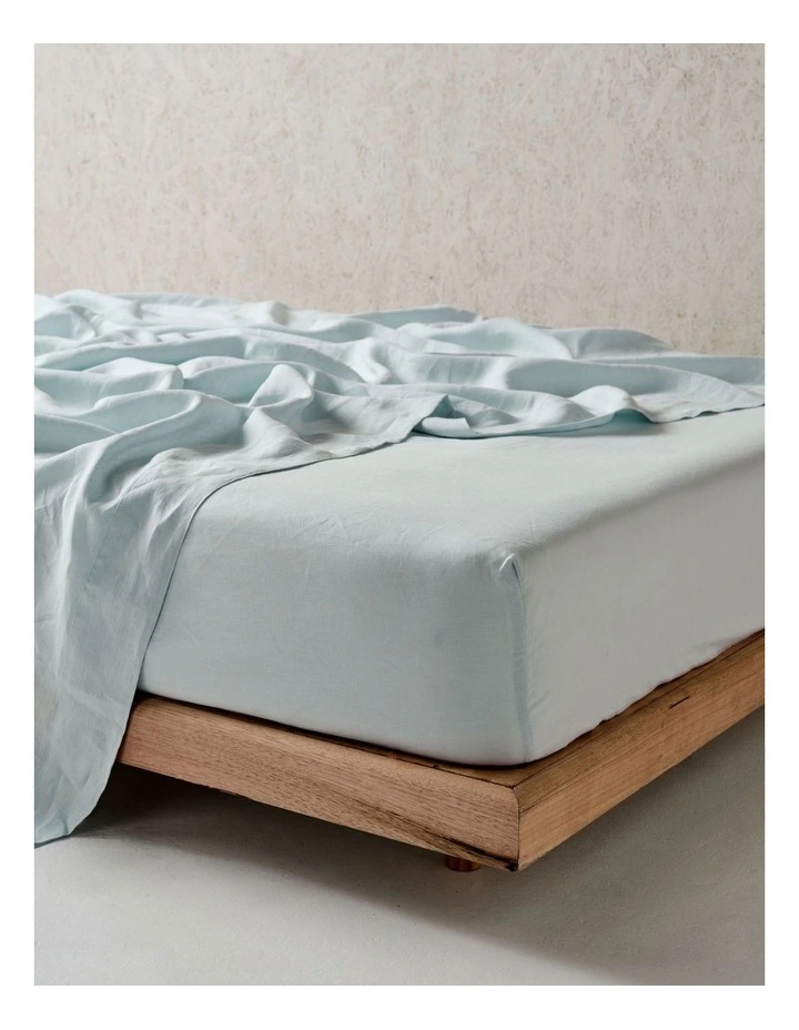 Nimes Fitted Sheet in Sky image 2
