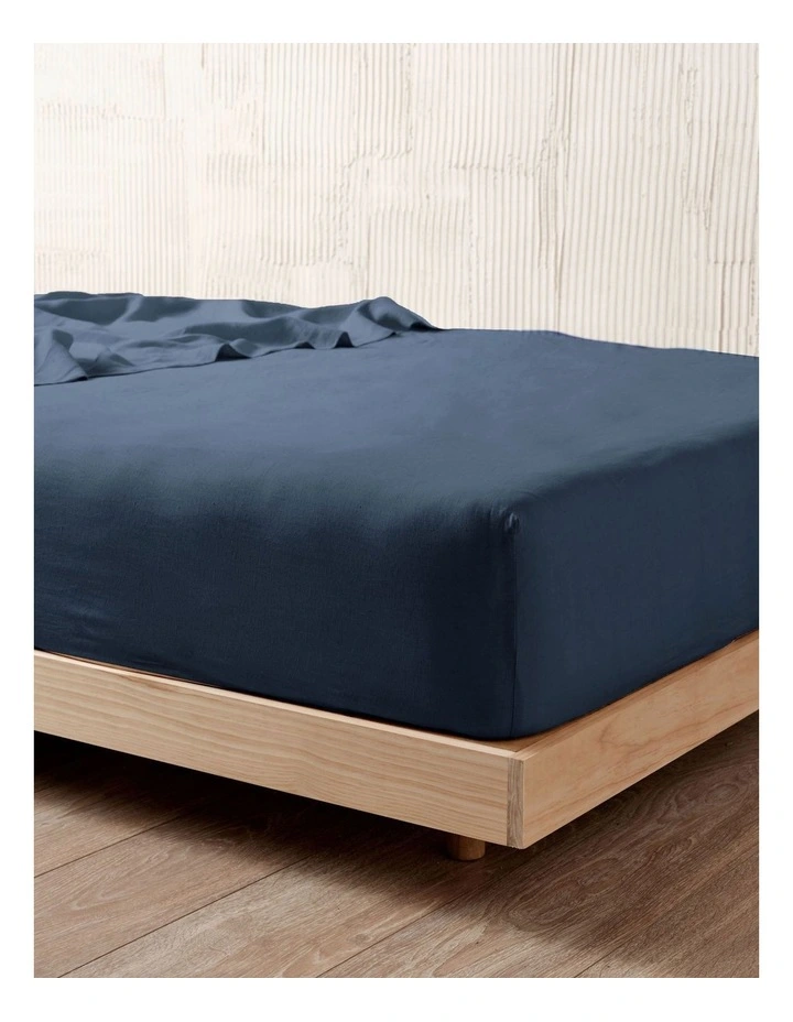 Nimes Fitted Sheet in Navy image 2
