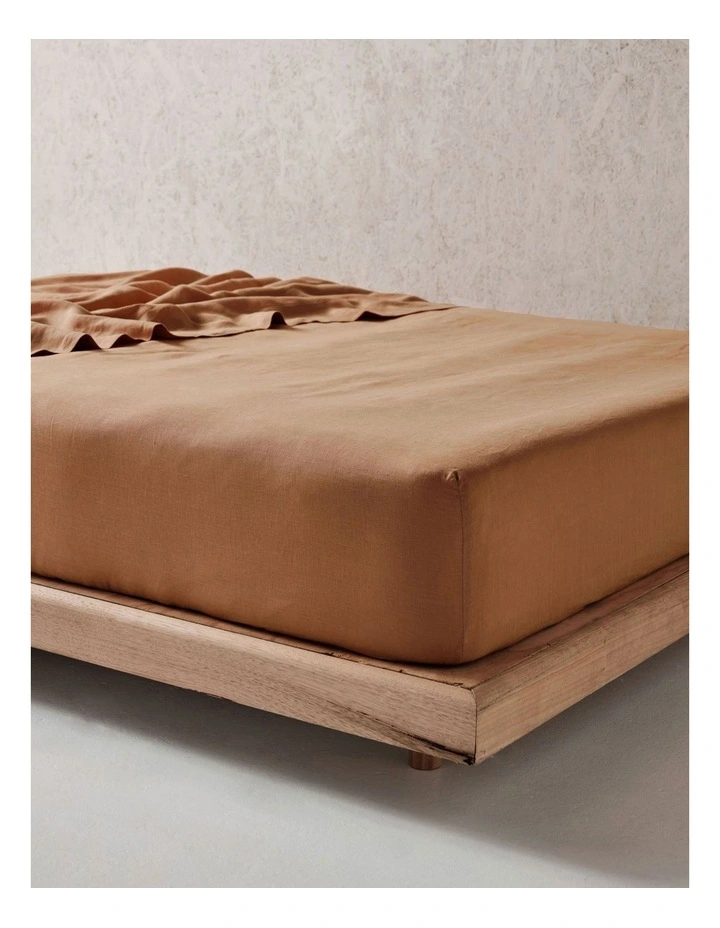 Nimes Fitted Sheet In Clay image 2