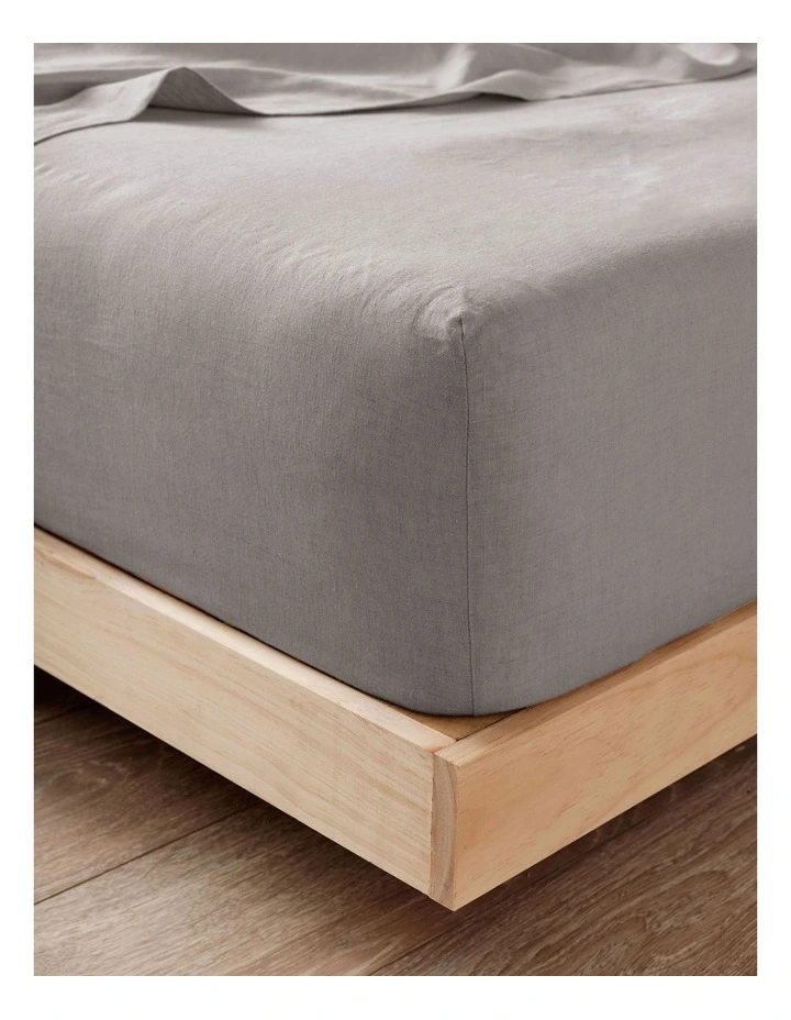 Nimes Fitted Sheet In Ash image 1