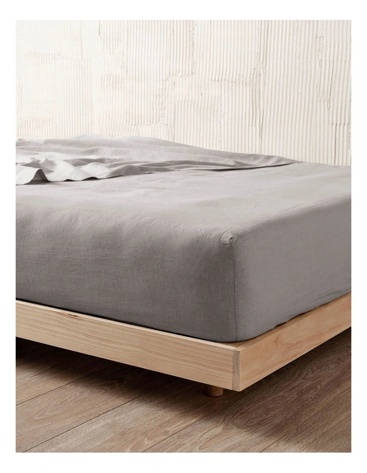Nimes Fitted Sheet In Ash image 2