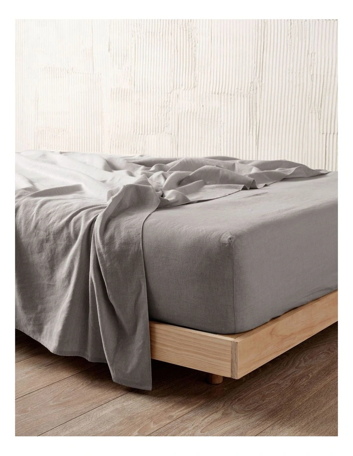 Nimes Fitted Sheet In Ash image 3