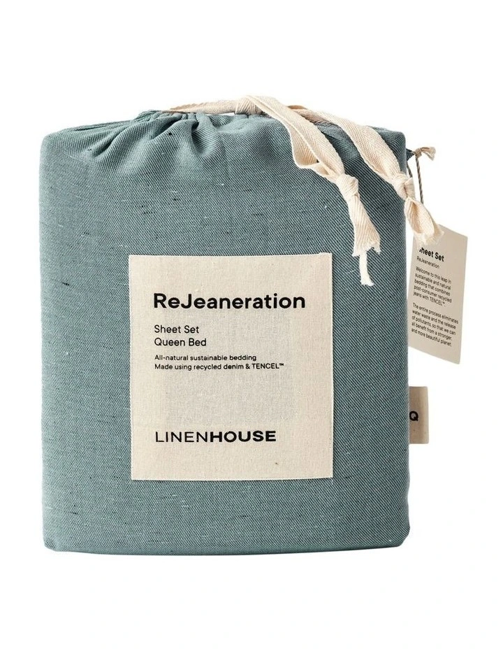 Rejeaneration Rialta Sheet Set in Pine image 4