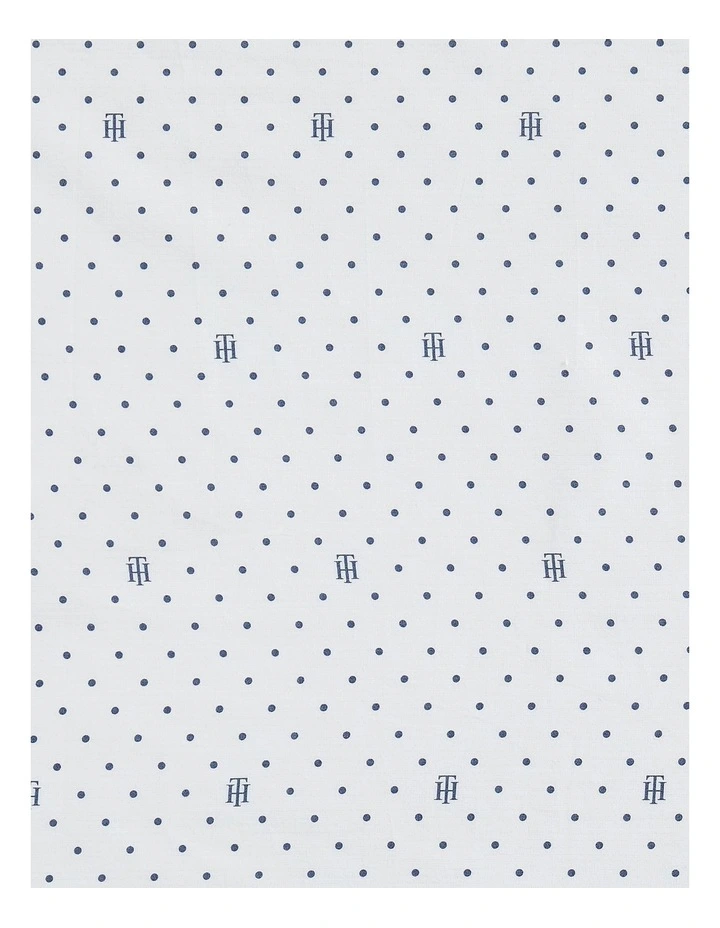 Monogram Sheet Set in Ivory Indigo image 4