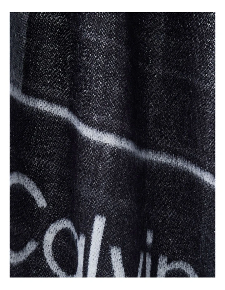 Reversible Plaid Logo Throw Anthracite image 2