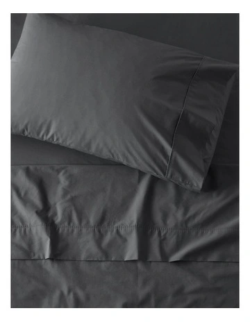300TC Australian Superfine Cotton Sheet Separates in Steel Grey
