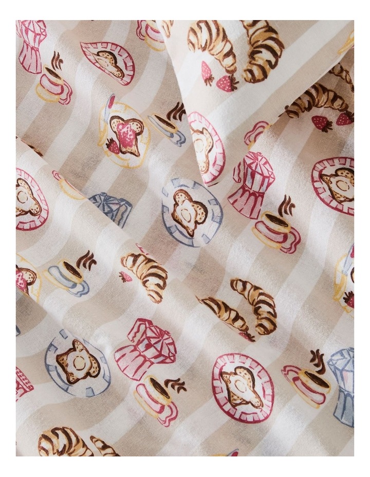 Breakfast in Bed Flannelette Sheet Set in Berry image 2