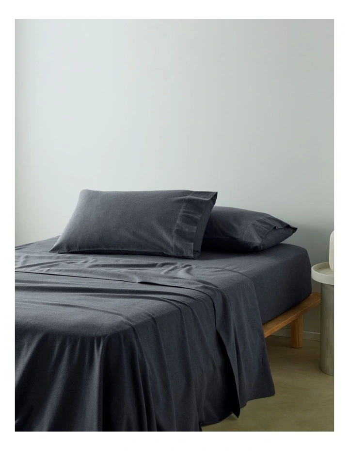 Flannelette Sheet Set in Iron image 1