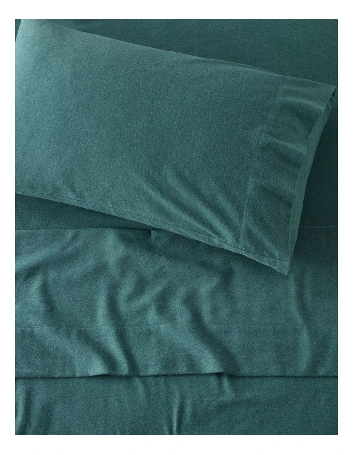 Flannelette Sheet Set in Dusky Green image 2