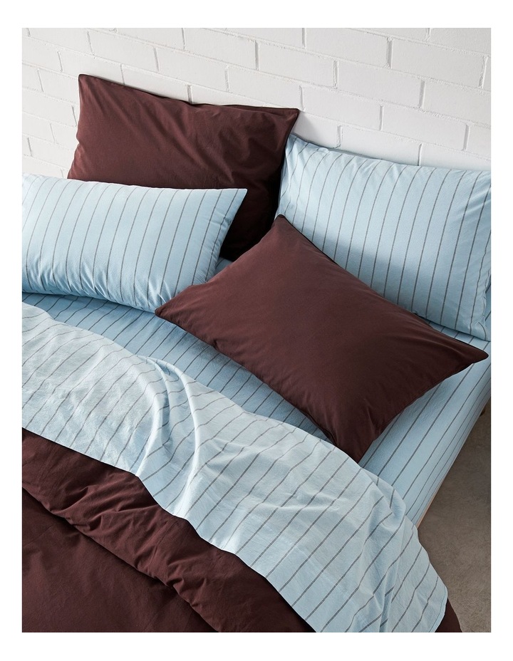 Stonewashed Cotton Sheet Set in Sky Stripe image 1