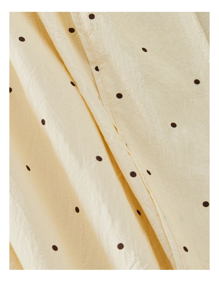 Stonewashed Cotton Sheet Set in Lemon Chocolate Polka Dot image 2