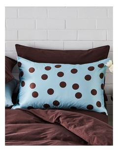 Silk Front Pillowcase in Chocolate Polka Dot
