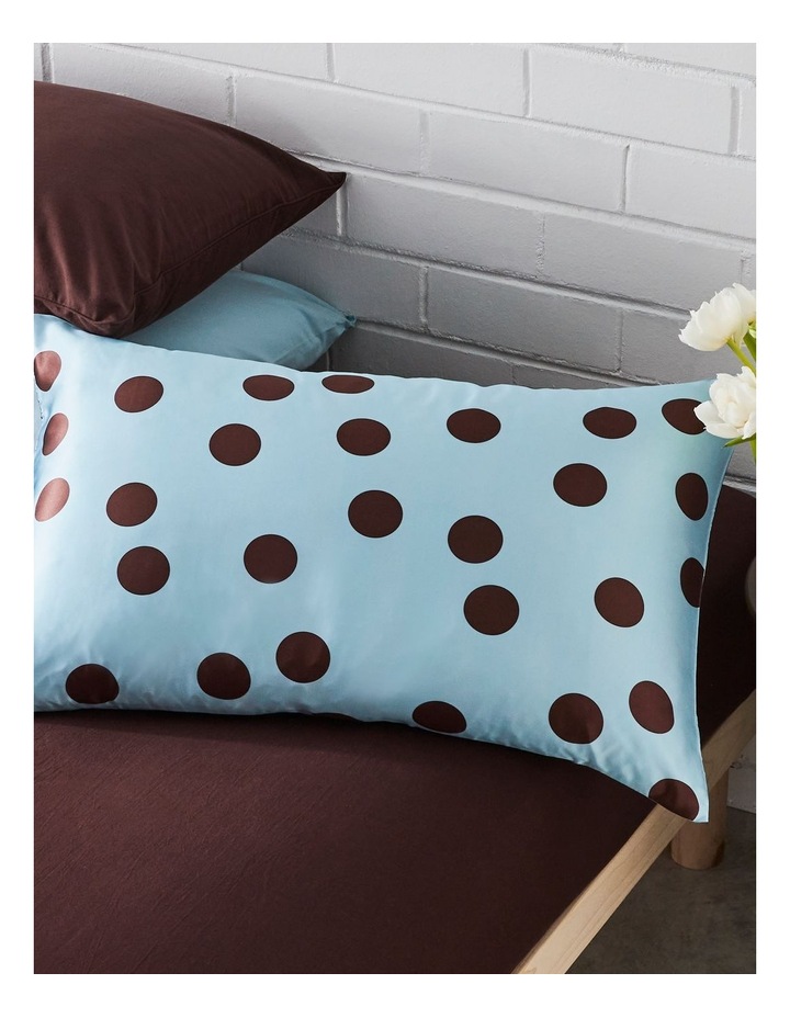 Silk Front Pillowcase in Chocolate Polka Dot image 2