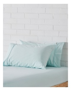 Stonewashed Cotton Pillowcase Pair in Saltwater