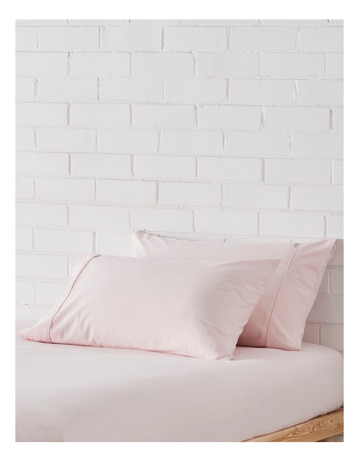 Stonewashed Cotton Pillowcase Pair in Marshmallow image 1