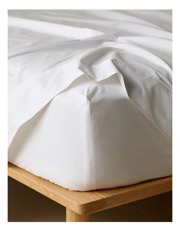 300TC Australian Superfine Cotton Sheet Set 50cm in White