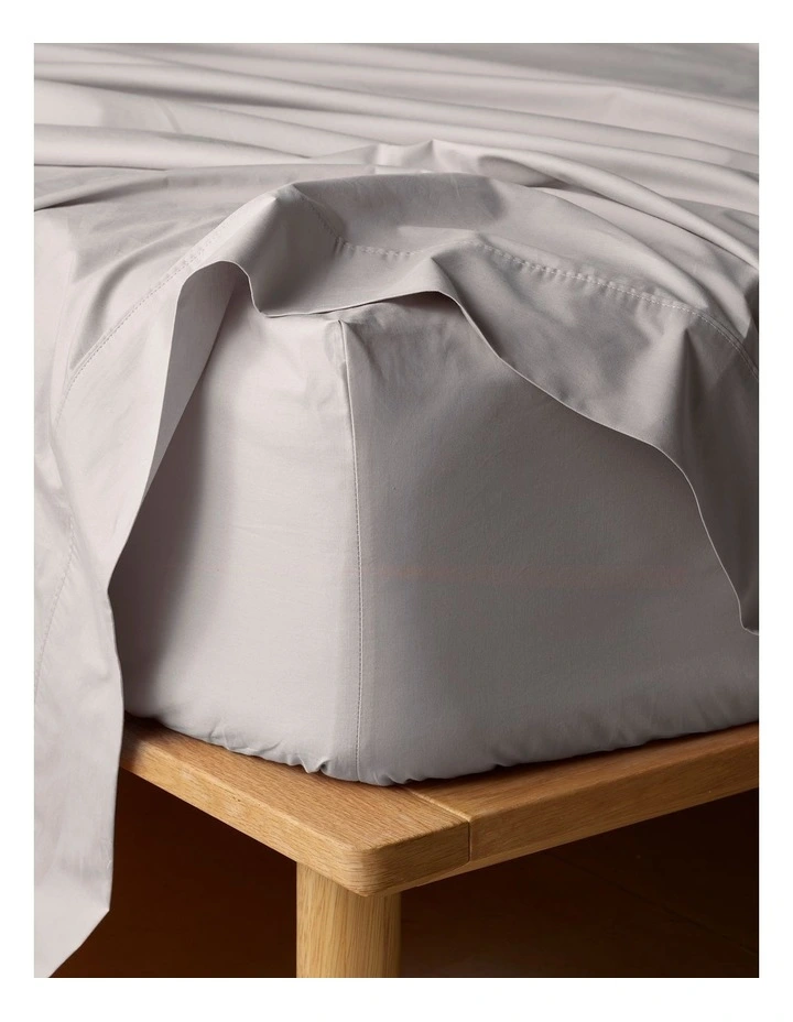 300TC Australian Superfine Cotton Sheet Set 50cm in Silver image 2