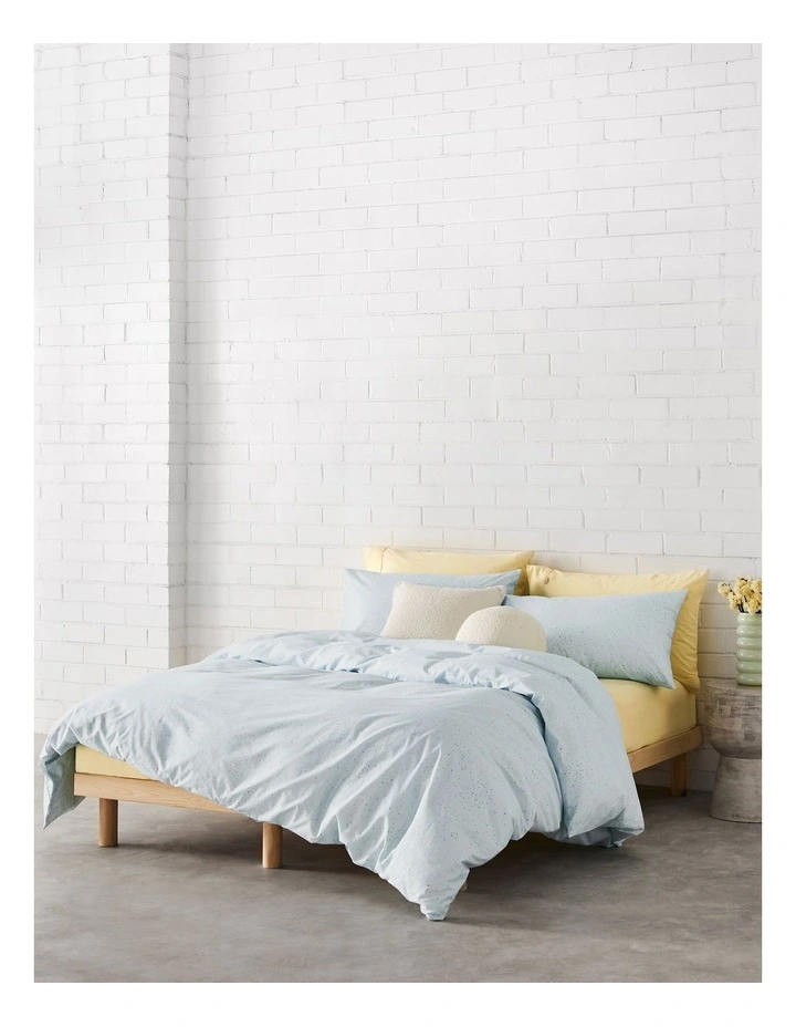 Speckle Cotton Quilt Cover Set in Sky image 1