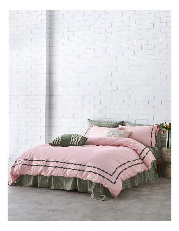 Zuri Cotton Quilt Cover Set in Blush image 1