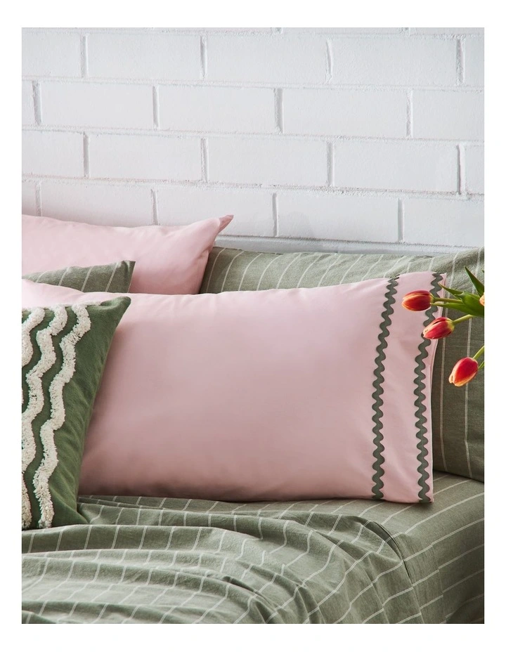 Zuri Cotton Quilt Cover Set in Blush image 2